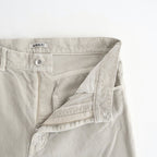 GARMENT-DYED FINX CORDUROY 5P WIDE PANTS #WHITE KHAKI [A26SP02FX]