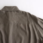 CUPRO TWILL OVERSIZED LS SHIRT #TAUPE [ST.1151]