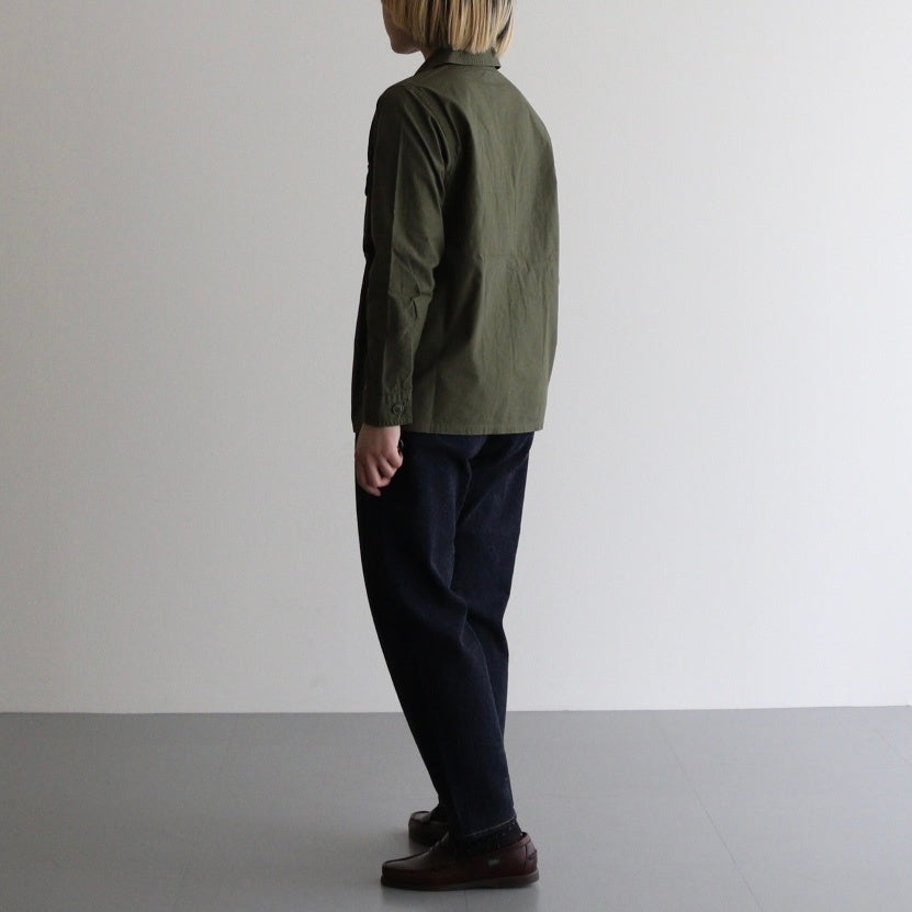 BAKER SHIRT #olive poplin [74102]