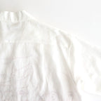 EMBROIDERY OPEN COLLAR SHIRT #WHITE [YK25SS001004SH]