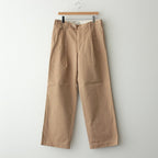 WASHED FINX CHINO ONE-TUCK PANTS #CAMEL BROWN [A25SP02FC]