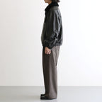 MOUTON COLLAR CALF ZIP JACKET #BLACK [ST.1549]