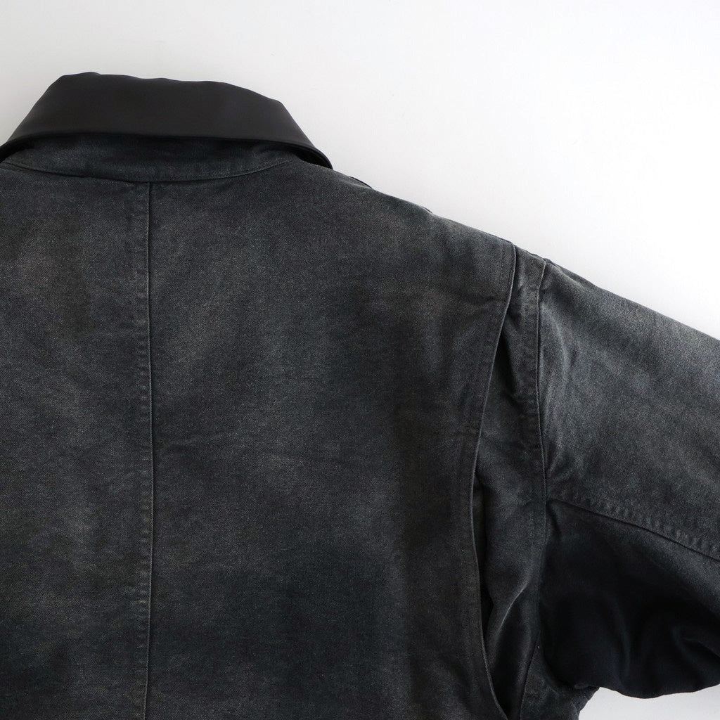 PRODUCT DYED ORGANIC COTTON DUCK BLOUSON #FADED BLACK [A25AB01CD]