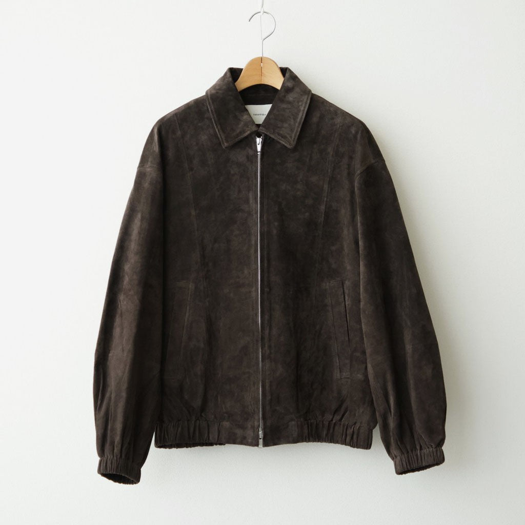 Suede Zip Blouson #D/BRN [12620204]