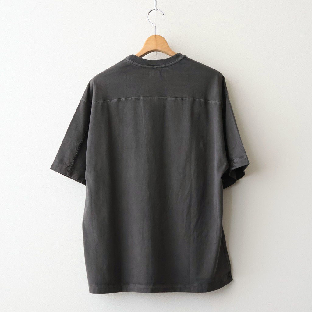 GARMENT-DYED YOKE T-SHIRT #CARBON [YK26SS01296CS]