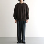 SUPER LIGHT WOOL TWO-TUCK SLACKS #TOP CHARCOAL [A26AP03OS]