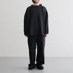 COMFORT BLEND YARN LOOSE FIT SWEATER #CHARCOAL [N0011]