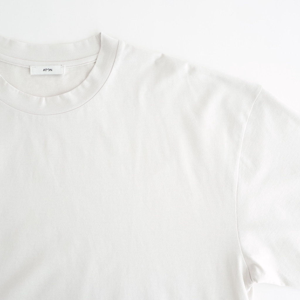 SUVIN 60/2 OVERSIZED T-SHIRT #WARM WHITE [KKAGLM0015]