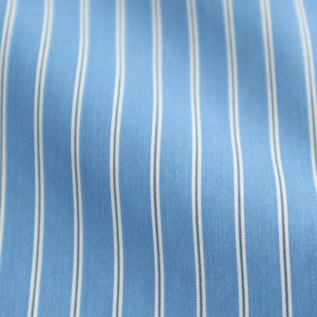 COTTON SILK STRIPE SHIRT #BLUE STRIPE [A25AS01CS]