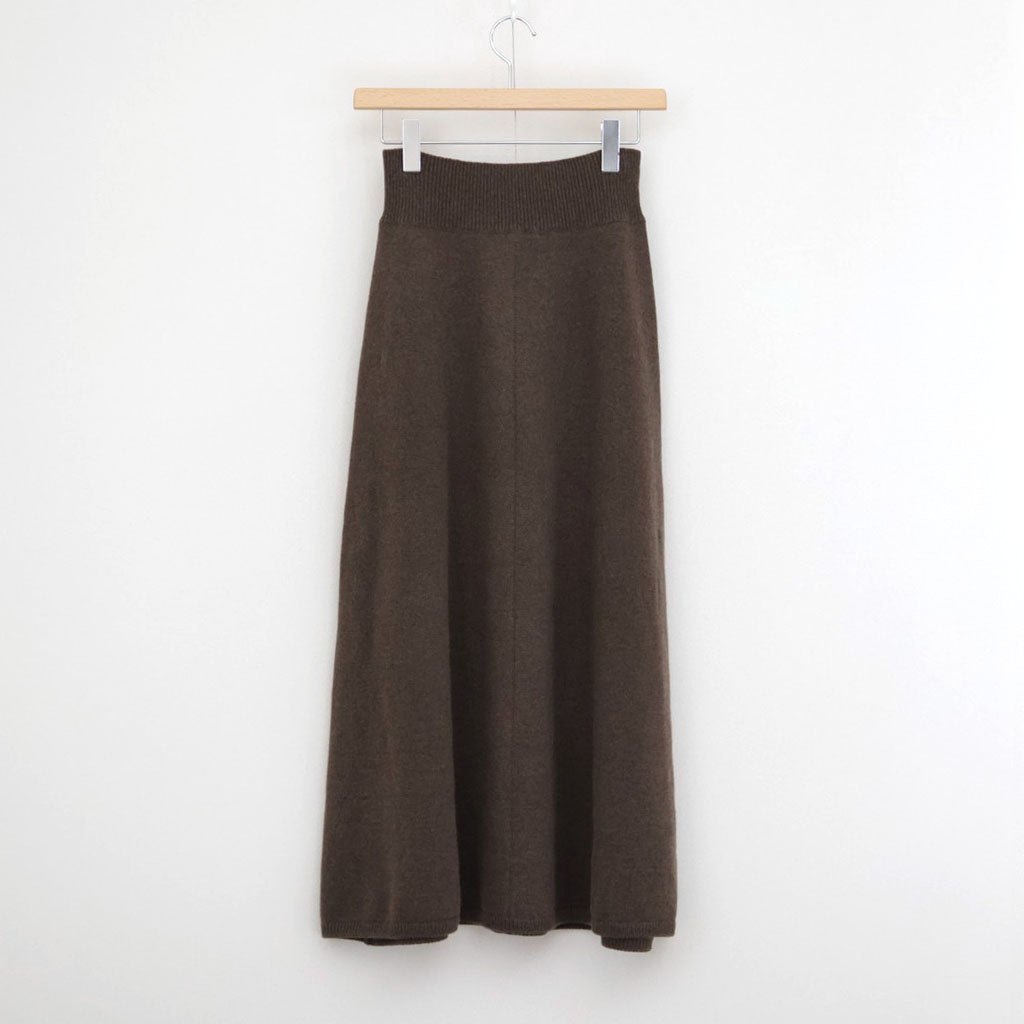 SUPER FINE WOOL KNIT SKIRT #TOP BROWN [A26AS06TJ]