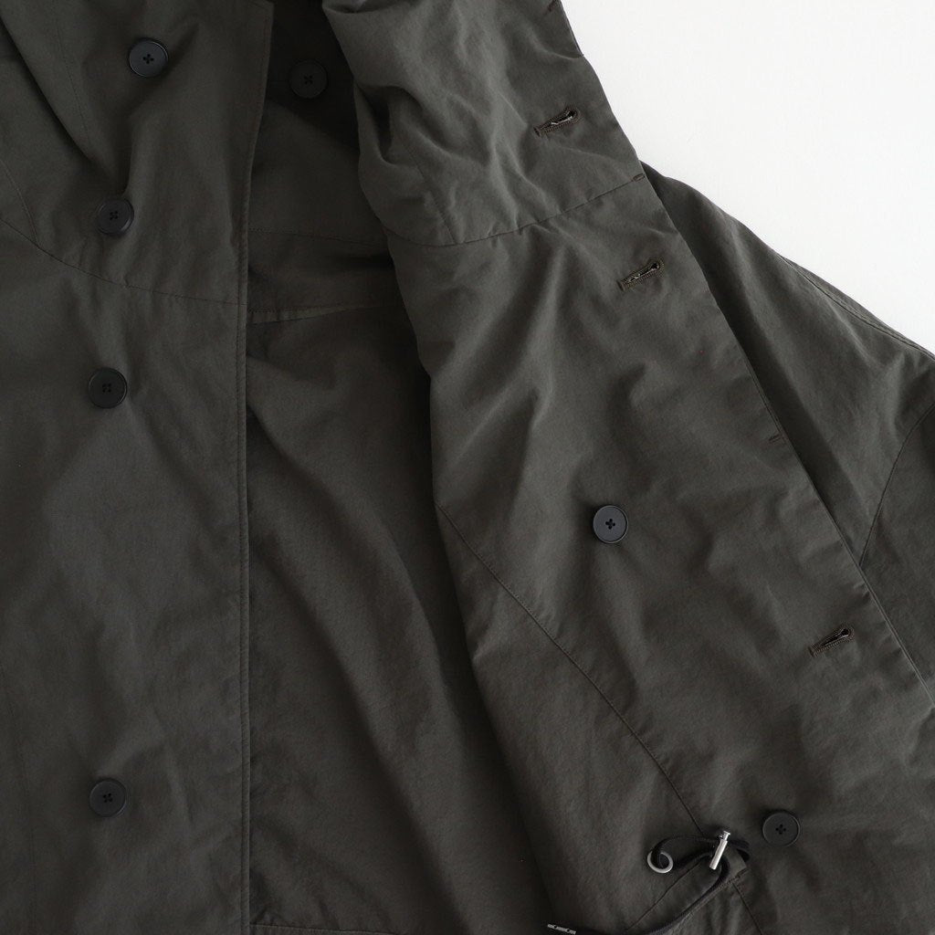 FMSTJK - ナイロンタッサー ガーメントダイ ショートモッズコート #92 Elephant Grey [SN_FR1002JK]