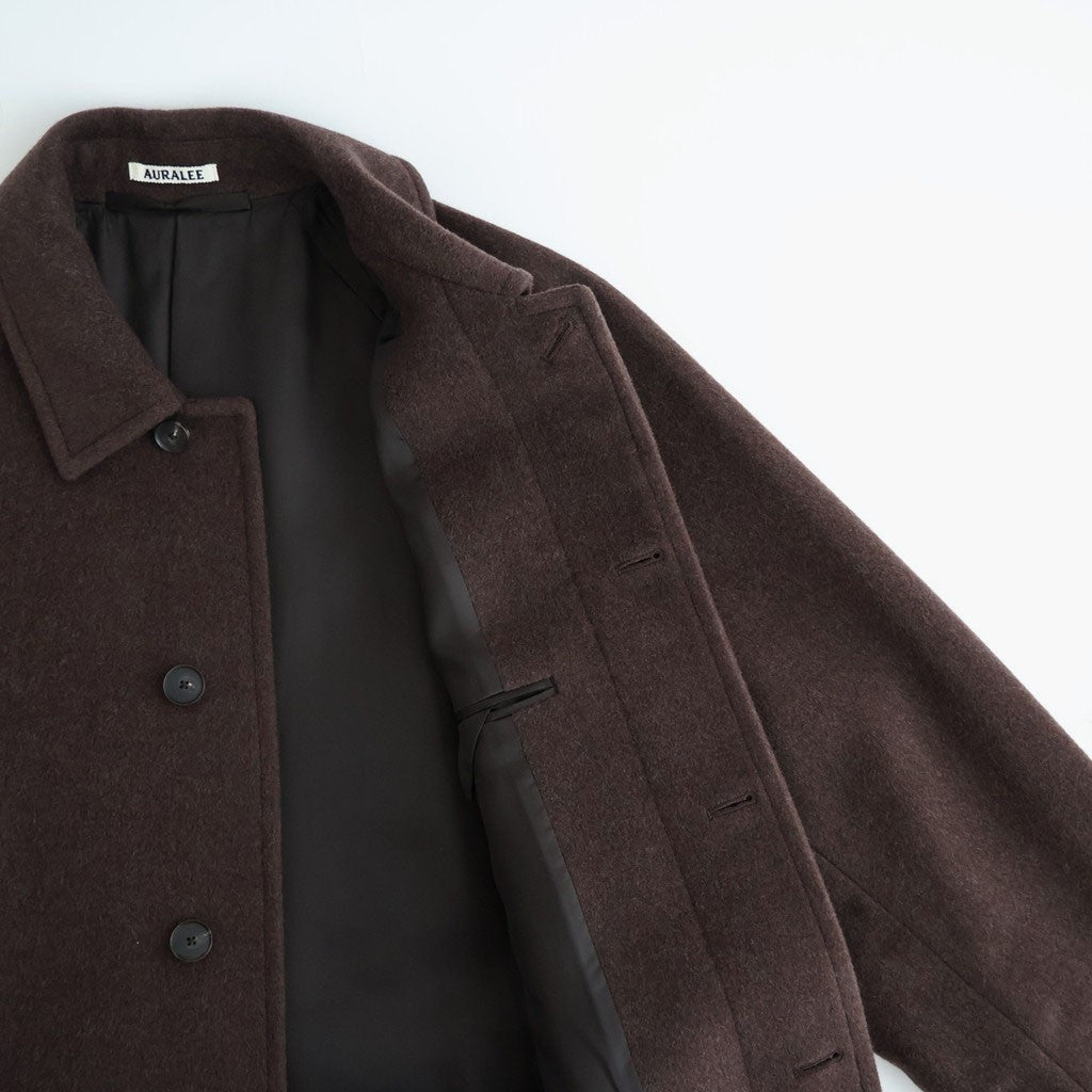 SUPER FINE WOOL MOSSER SOUTIEN COLLAR COAT #TOP BROWN [A26AC01WM]