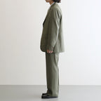 BLUEFACED WOOL JACKET #OLIVE GRAY STRIPE [A26AJ01BS]
