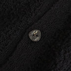 COTTON SHEER KNIT OPEN COLLAR SHIRT #BLACK [YK25SS0964S]