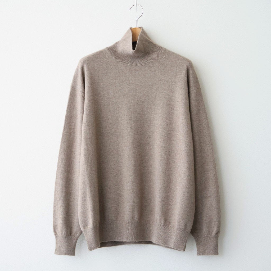 BABY CASHMERE KNIT TURTLE #NATURAL BROWN [A26AT03BC]
