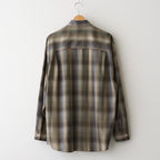 SUPER LIGHT WOOL CHECK SHIRT #BROWN BLUE CHECK [A25AS01LC]