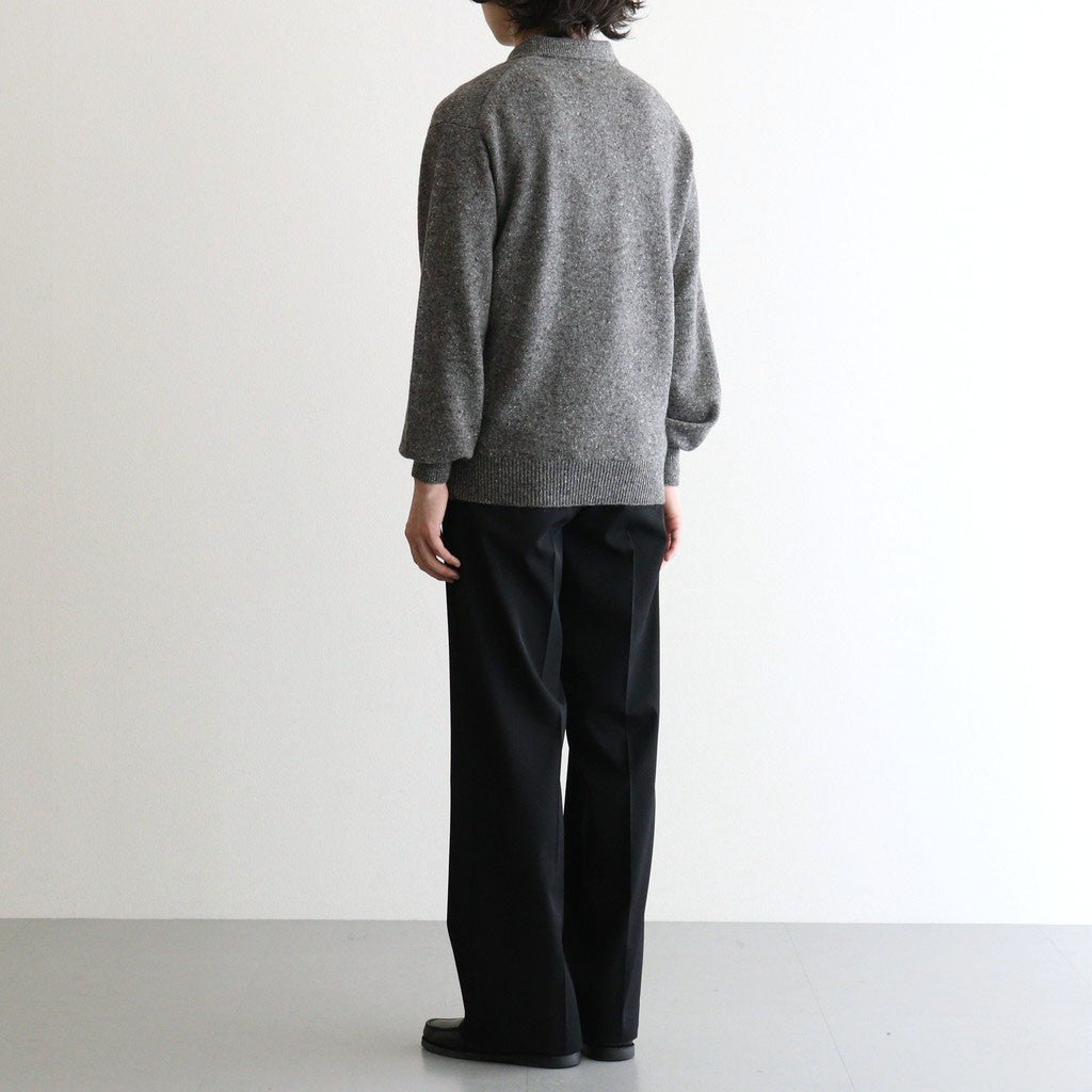 CASHMERE NEP KNIT POLO #MIX GRAY [A26AP02NE]