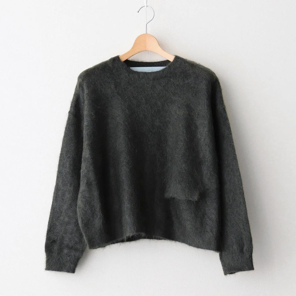 モヘアショートニットPO #DARK GREEN [D225-K951]