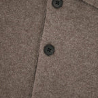 PURE CASHMERE KNIT POLO LS #TAUPE [ST.1630]