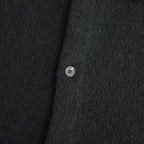 WOOL MINI BOUCLE POLO CARDIGAN #BLACK [KRAGLW0303]