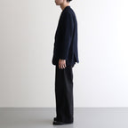 NNCJK｜アセテート&ポリエステルライトクレープダブルクロス ノーカラージャケット #NAVY [NK-NC905JK]