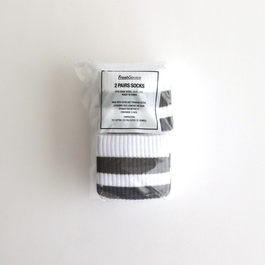 2-PACK LINE CREW SOCKS #GRAY [FSP244-90095]