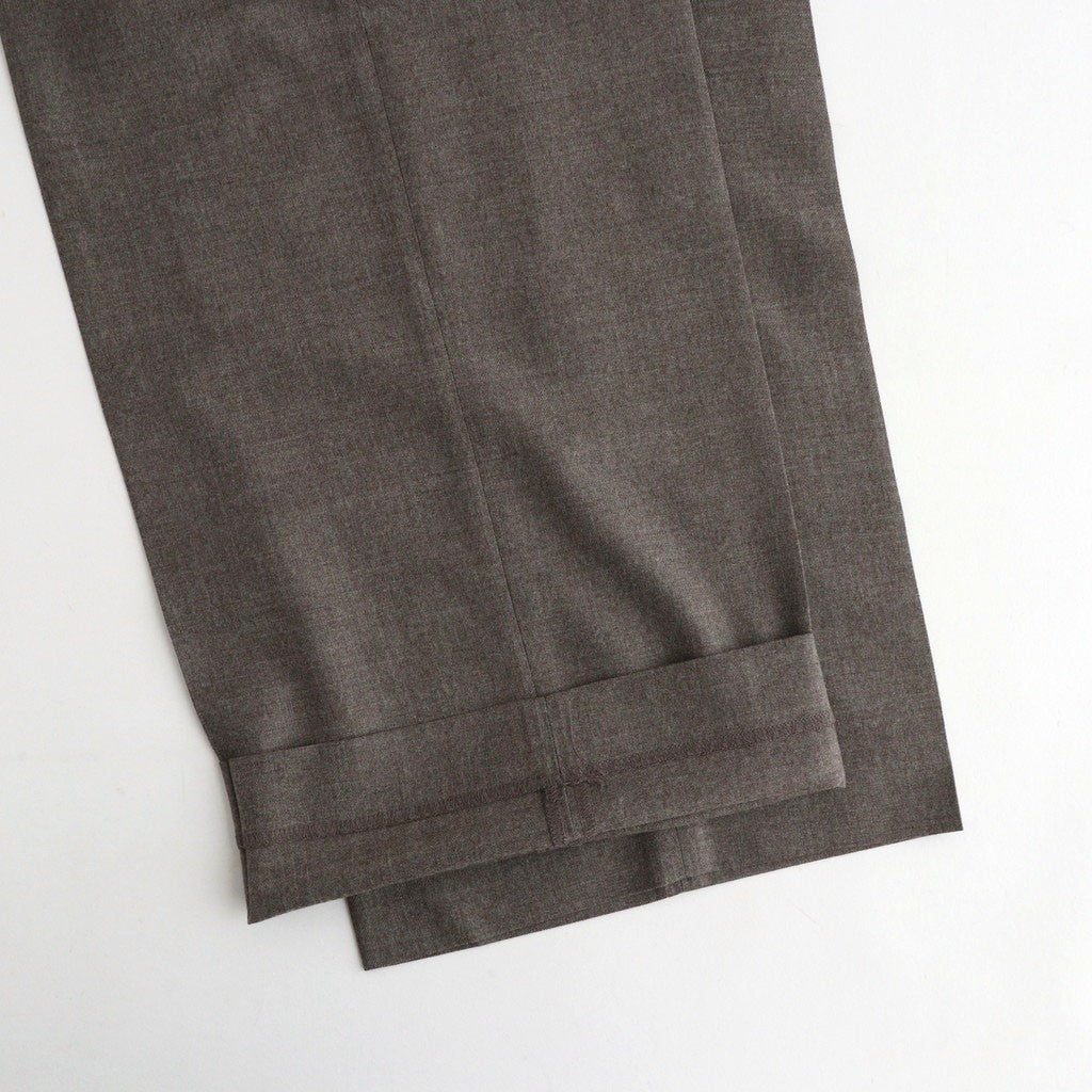 SUPER LIGHT WOOL TWO-TUCK SLACKS #TOP BROWN [A26AP05OS]