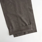 SUPER LIGHT WOOL TWO-TUCK SLACKS #TOP BROWN [A26AP05OS]