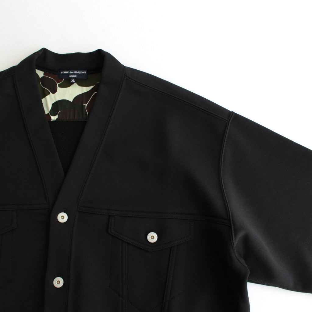 エステル裏毛 カーディガン #BLACK [HN-T017-051]