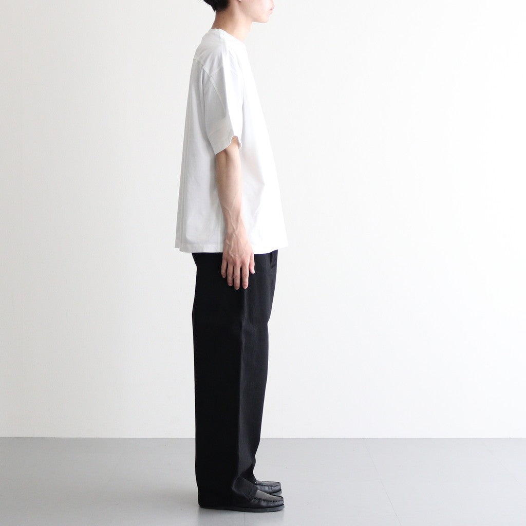 Selvage Denim Two Tuck Pants #BLACK_WASHED [GU253-40061RB]