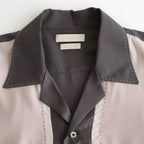 COLORBLOCK OPEN COLLAR SHIRT #GRAY [YK25SS0939SH]