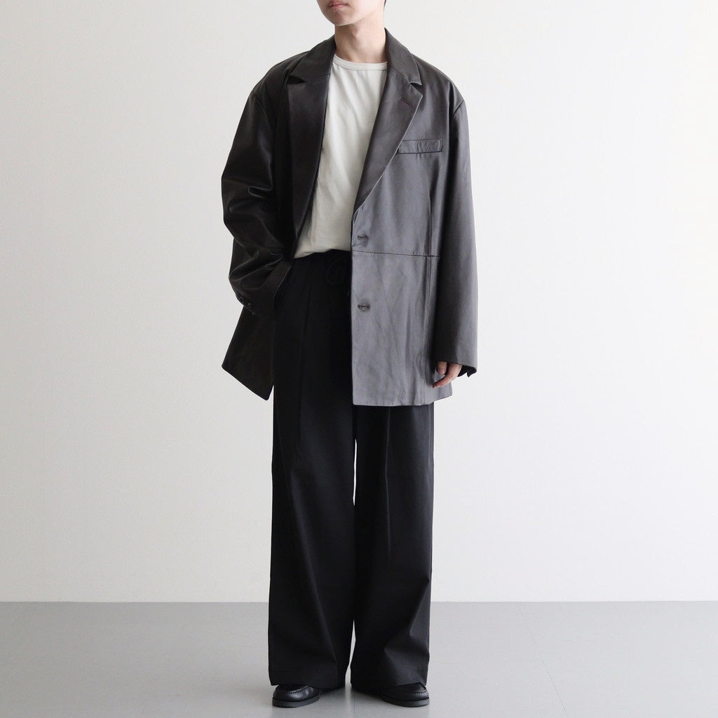 LEATHER DOUBLE BRESTED JACKET #DARK BROWN [ST.920]