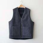 FLANNEL CHECK REVERSIBLE VEST #DARK NAVY [FSC253-30128]