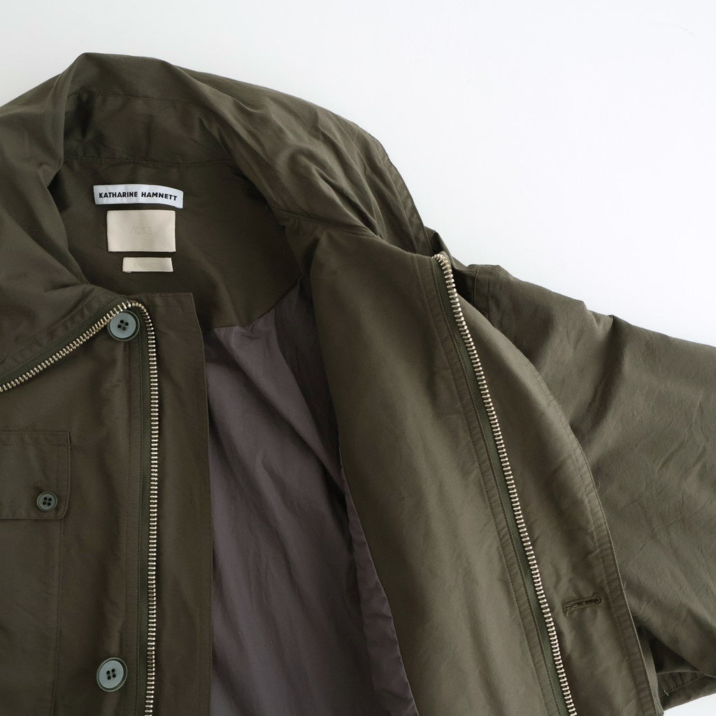 KATHARINE HAMNETT Recycle Polyester Half Coat #OLIVE [YK25FW01128C-KH]