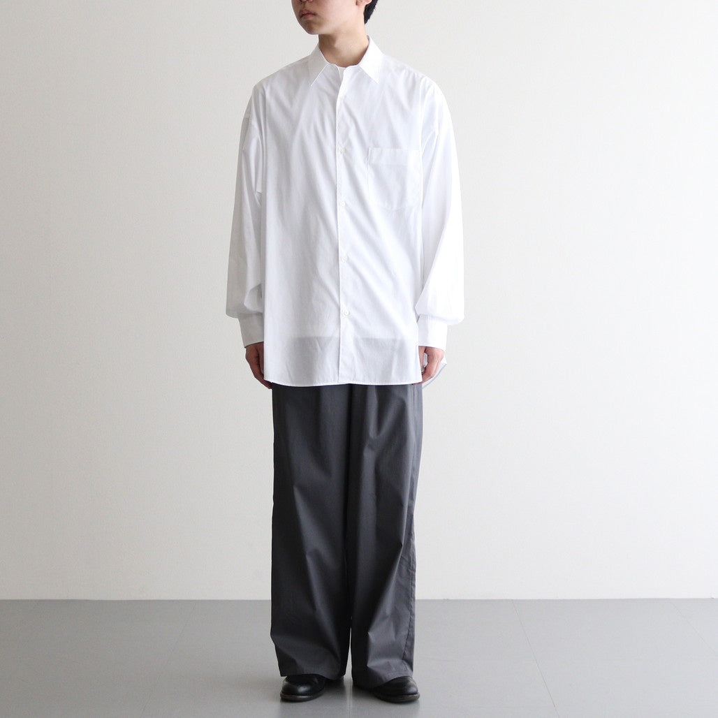 Broad L/S Oversized Regular Collar Shirt #WHITE [GM251-50001B]