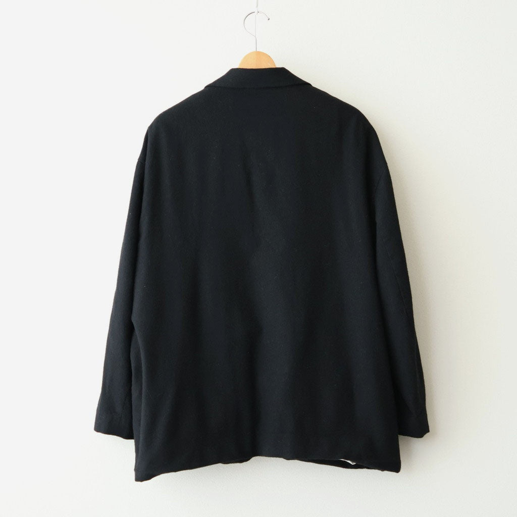 縮絨ウール2WayカラーJK #BLACK [D226-J332]