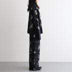 Embroidery Patchwork Trousers #BLK [12610719]
