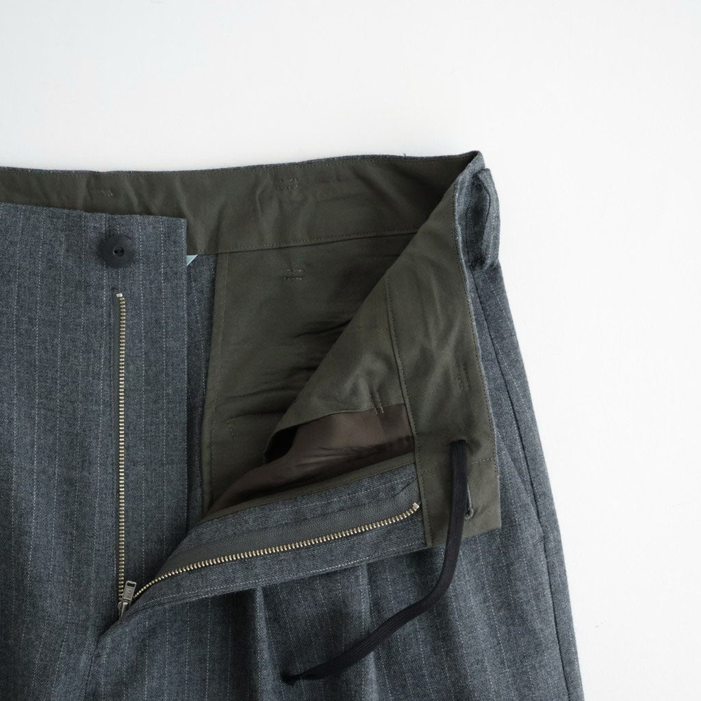 よそいきシンプル2タックワイドPT #GRAY STRIPE [D226-P153]
