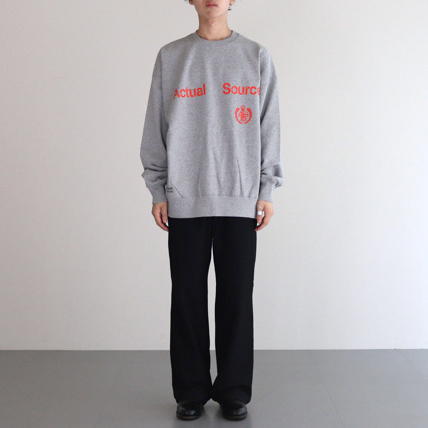 AS×FS LIGHT OZ CREW NECK SWEAT “COLLEGE” #H.GRAY [FSC243-70197AS]