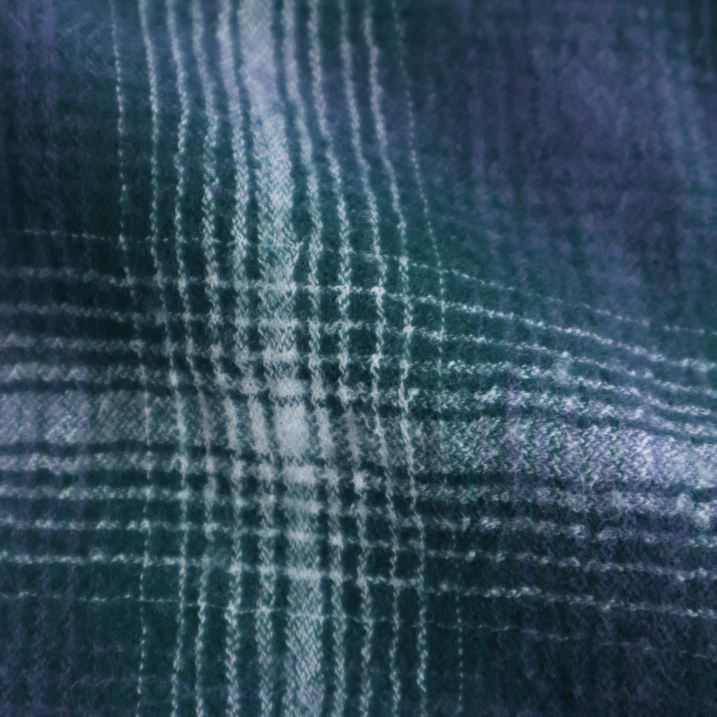 AIRY WOOL CHECK SHIRT #FOREST GREEN × NAVY [A25AS01WN]