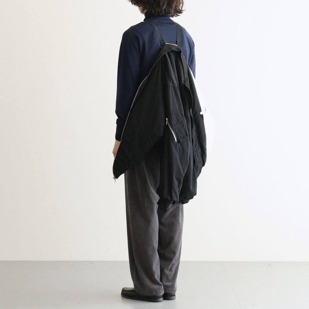 Fulled Wool Twill Flight Jacket #BLACK [GU263-30411]