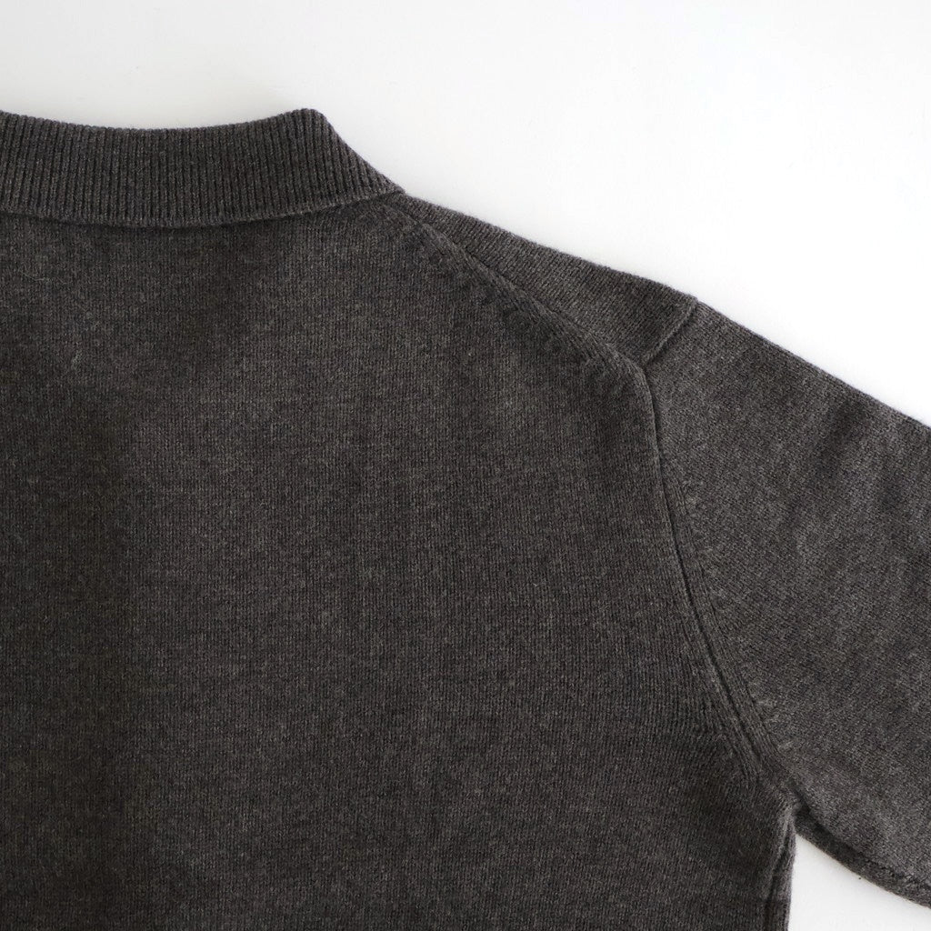 Scape Polo Wool Cardigan #Mole [AOEFKN011]