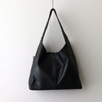 LEATHER SHOULDER BAG #BLACK [ST.1179]