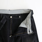 Selvage Denim Belted Pants #BLACK_DARK FADE [GU253-40064DB]