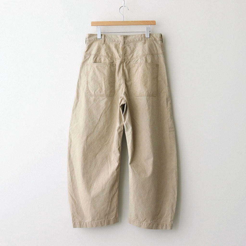 綿オックス 製品加工ワイドパンツ #BEIGE [HP-P008-051]