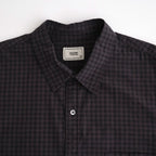 Bold Garment Gingham Check Shirt #CHARCOAL BROWN [AOFFSH003]