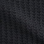 MESH KNIT SKIPPER POLO SHIRT #BLACK [YK26SS01298S]