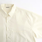 WASHED FINX TWILL BIG HALF SLEEVED SHIRT #VANILLA [A26SS03TN]
