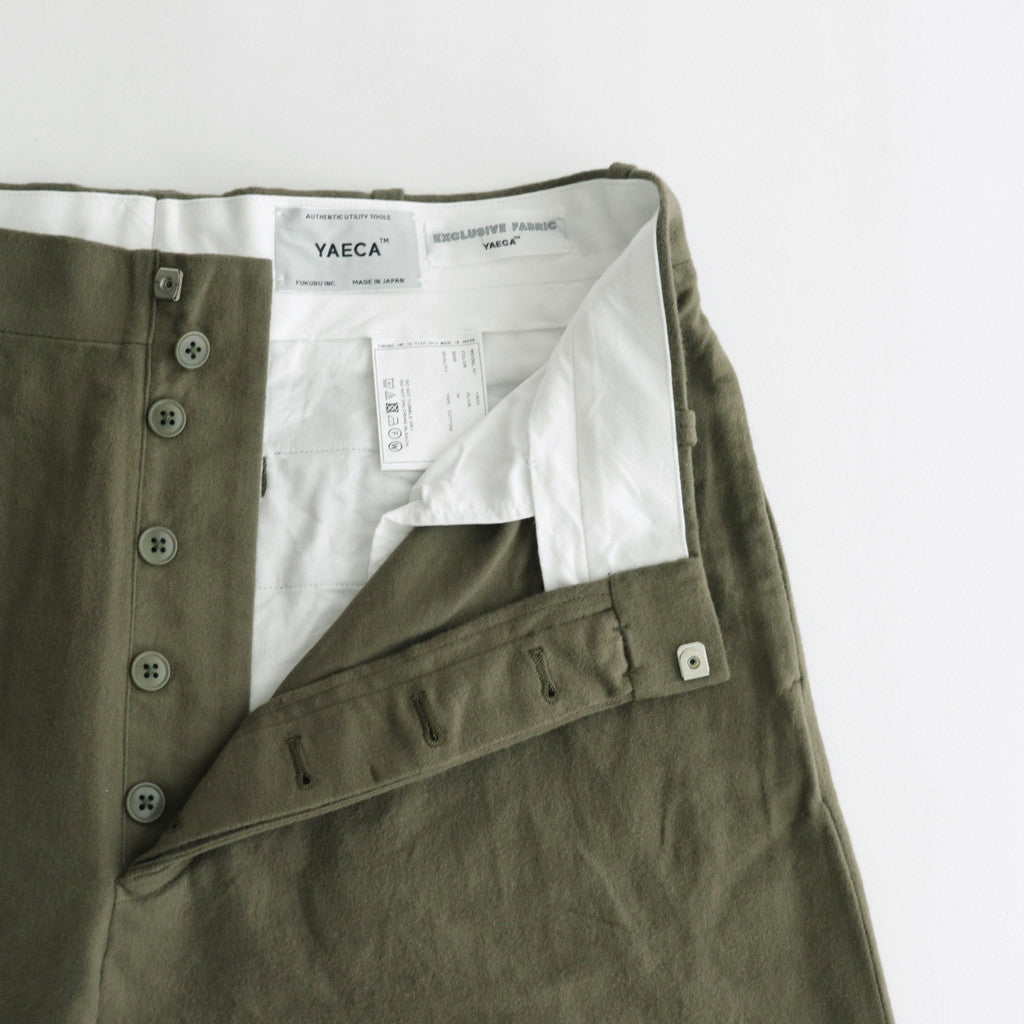 CHINO CLOTH PANTS WIDE #olive [13653]
