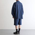 LIGHT DENIM EASY SHORTS #DARK FADE [FSC252-40047]